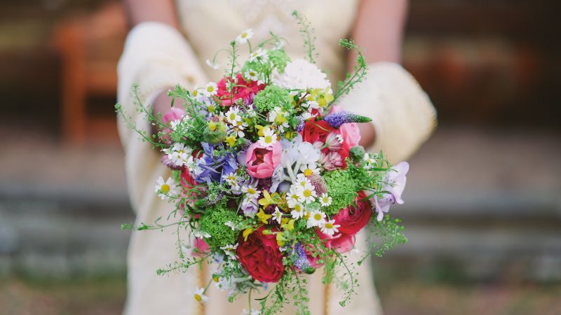 Bridal bouquet of flowers, perfect colours to match your wedding band lighting - Live Wedding Band | How to book a wedding band | live bands for wedding | Live band wedding cost | how much is a live band for a wedding | AKA Party Band